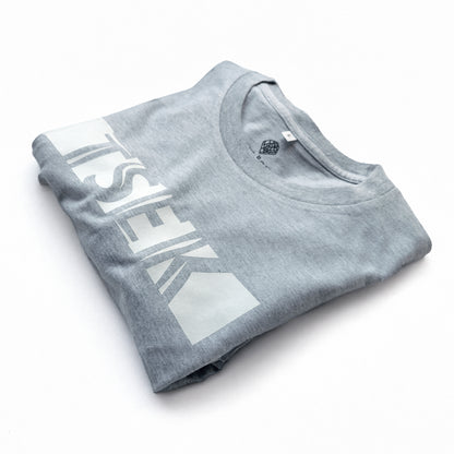 Tsek | Grey Melange T Shirt | Lions Roam | White