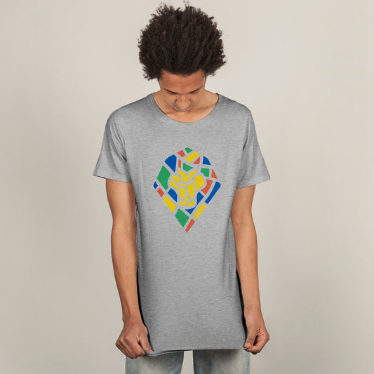 A Grey t-shirt with the Lions Roam Icon printed.
