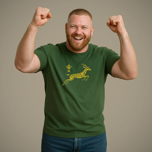 The Iconic Leap | Green T Shirt | Lions Roam